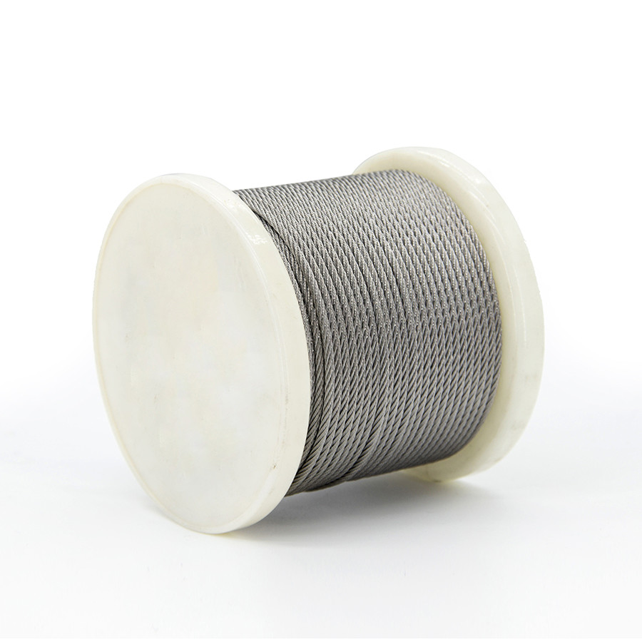 1x19 Stainless Steel Wire Rope with TSHS Surface and High Strength in 1000 M/reel Packing