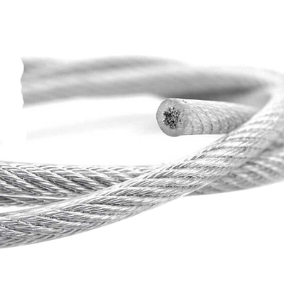 304 7*19 Stainless Steel Wire Ropes With PVC Nylon Coating Corrosion Resistance