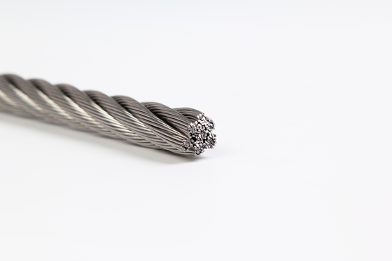 Elevator And Cable Car Systems 7x19 Stainless Steel Wire Rope Smooth Surface Finish