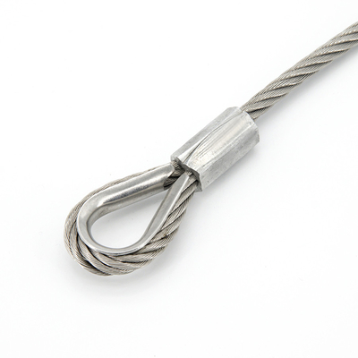 Ss 304 Wire Rope 7*19 With Pre Assembled Loops For Quick Installation 316 Ss Wire Rope